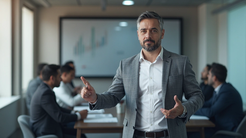 Analista inmobiliario presentando gráficos de tendencias del mercado de propiedades argentino